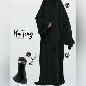 One Layer Khimar With Batwing Sleeve Dress and Niqab😍Khimar, Niqab,Hijab,Jilbab